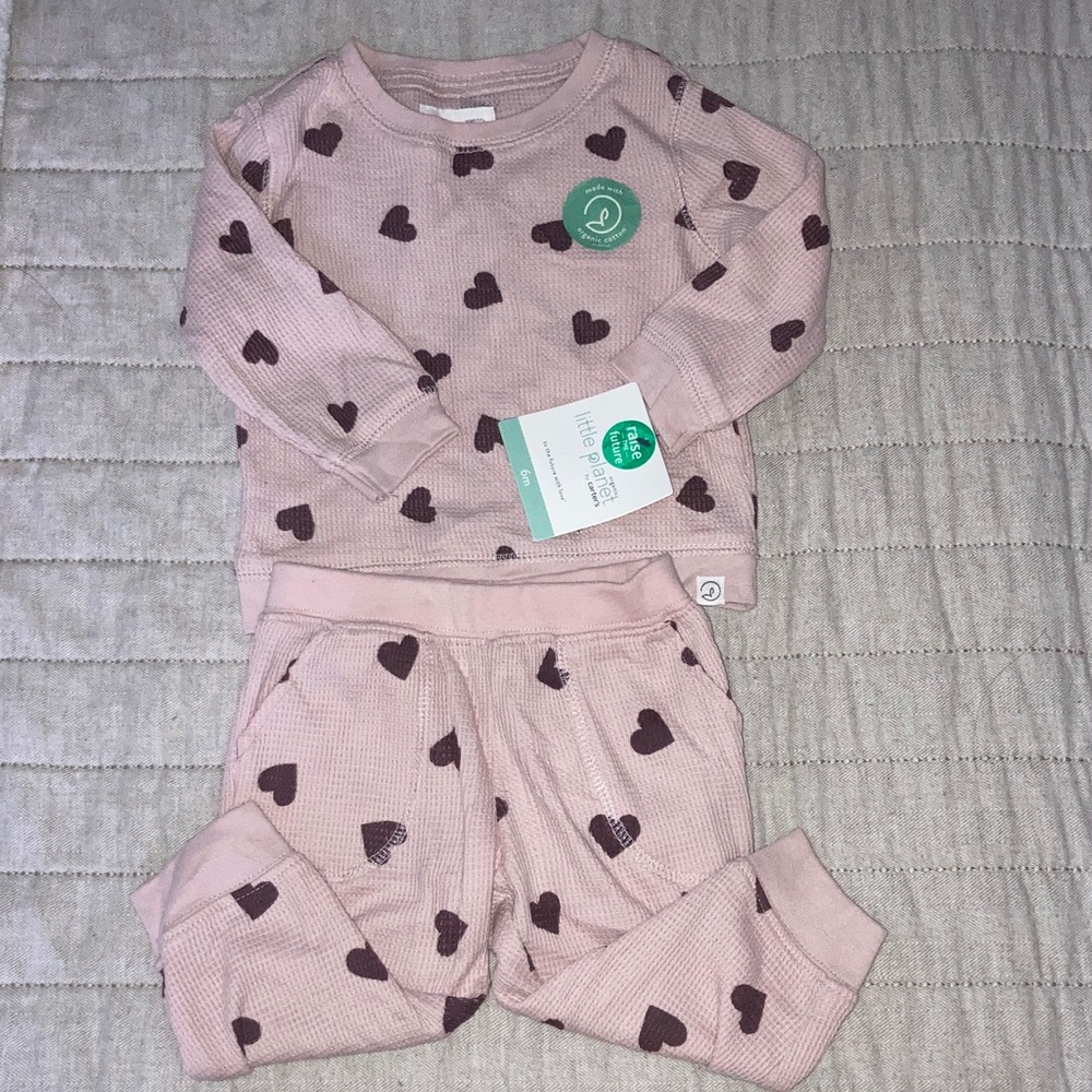 #19. 🆕 NWT - Little Planet by Carters - Pink Heart Kids Pajama Set